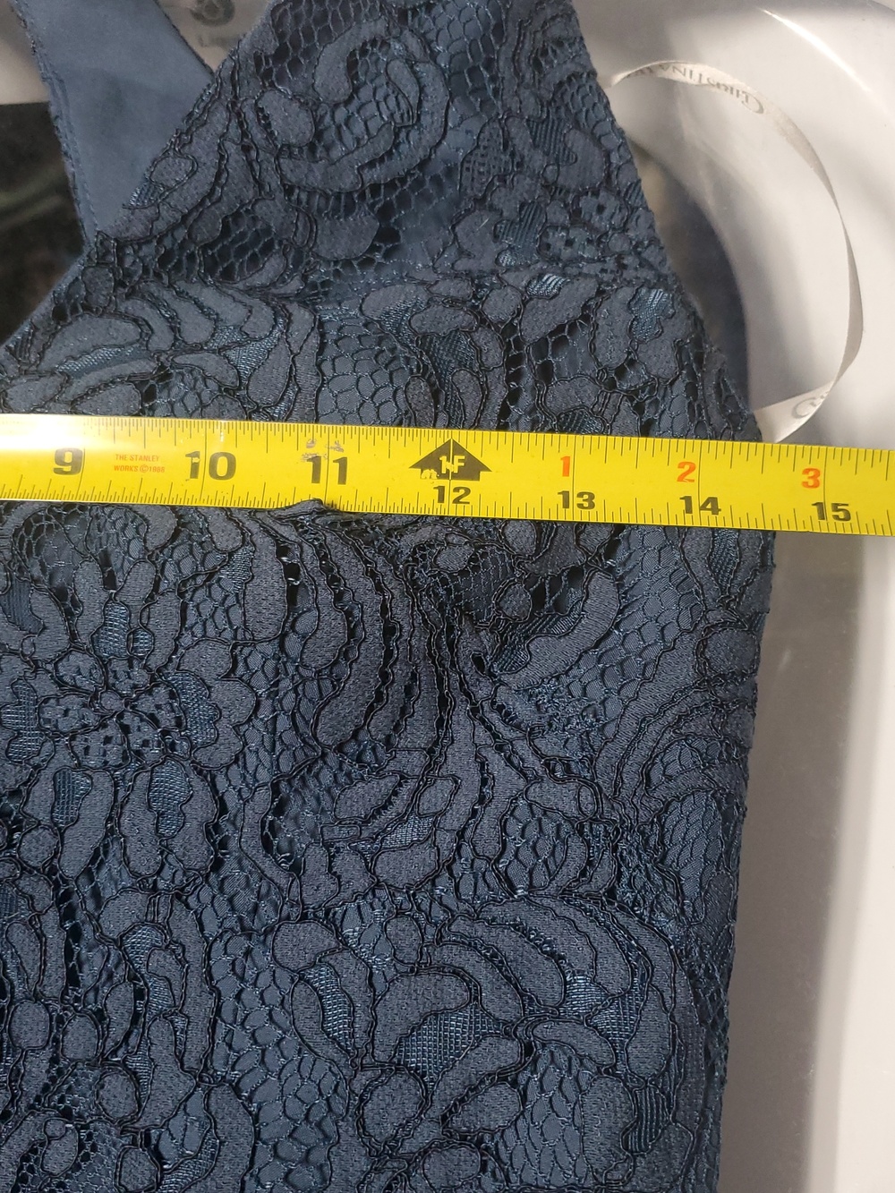 Christina Wu Celebration Navy Halter Style Maxi Dress Size 6 Style 22842 Wedding - Picture 10 of 16